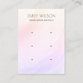 薄紫赤面黄波ホログラム3イヤリングディスプレイ 名刺