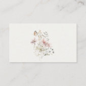 薄紫野草植物展示赤ちゃんシャワー エンクロージャーカード (裏面)