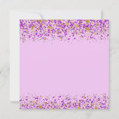 薄紫金ゴールドプリンセスベビーシャワー 招待状 (裏面)