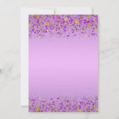 薄紫金ゴールド民族プリンセスベビーシャワー 招待状 (裏面)