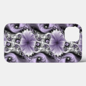 薄紫錯覚抽象芸術フローラフラクタルアートファンタジー Case-Mate iPhoneケース (裏面 (横))