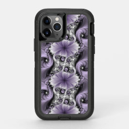 薄紫錯覚抽象芸術フローラフラクタル美術ファンタジー オッターボックスディフェンダーiPhone 11 PROケース