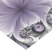 薄紫錯覚抽象芸術フローラフラクタル美術ファンタジー ショートテーブルランナー (コーナー)