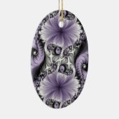 薄紫錯覚抽象芸術フローラフラクタル美術ファンタジー セラミックオーナメント (右)