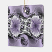 薄紫錯覚抽象芸術フローラフラクタル美術ファンタジー セラミックオーナメント (左)