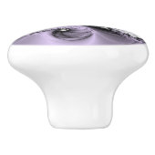 薄紫錯覚抽象芸術フローラフラクタル美術ファンタジー セラミックノブ (側面)