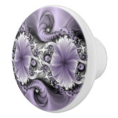 薄紫錯覚抽象芸術フローラフラクタル美術ファンタジー セラミックノブ (右)