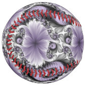 薄紫錯覚抽象芸術フローラフラクタル美術ファンタジー ソフトボール (正面左)