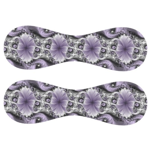 薄紫錯覚抽象芸術フローラフラクタル美術ファンタジー ソフトボール (パネル)