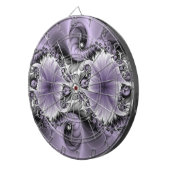 薄紫錯覚抽象芸術フローラフラクタル美術ファンタジー ダーツボード (正面右)