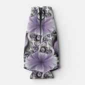 薄紫錯覚抽象芸術フローラフラクタル美術ファンタジー ボトルクーラー (裏面)