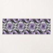 薄紫錯覚抽象芸術フローラフラクタル美術ファンタジー ヨガマット (正面(横))