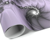 薄紫錯覚抽象芸術フローラフラクタル美術ファンタジー ラッピングペーパー (ロールコーナー)