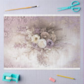 薄紫開花ロマ素朴ンスフローラブーケ 薄葉紙 (クラフト)