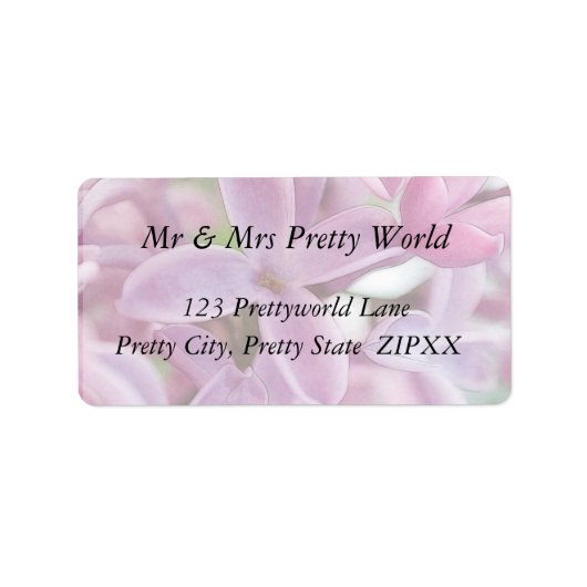 薄紫開花早期春 ラベル (正面)