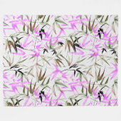 薄紫離れ色 フリースブランケット (正面(横))