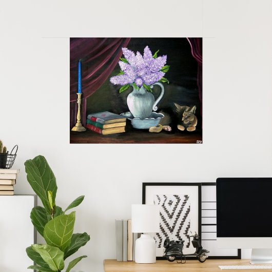 薄紫静寂 ポスター (ホームオフィス)