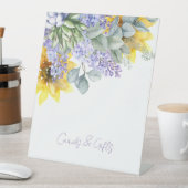 薄紫&ひまわりシャワーカード&ギフト 台座サイン (インサイチュ)