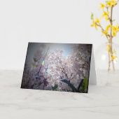 薄紫 カード (黄色い花)