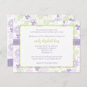 薄紫~ガーデン·ベビーシャワー 招待状 (正面/裏面)