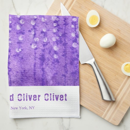 薄紫 キッチンタオル (四つ折り)