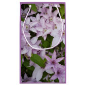 薄紫，クレマティス，美しい，花，薄紫の花， スモールペーパーバッグ (裏面)