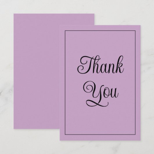 薄紫 サンキューカード (正面/裏面)