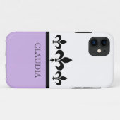薄紫・スワンキー・（紋章の）フラ・ダ・リBT iPhone 5ケース Case-Mate iPhoneケース (裏面(横))
