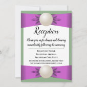 薄紫&セージ真珠リボン結婚式レセプション 招待状 (裏面)