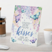 薄紫&バタフライペデスタルサインの数キス 台座サイン (インサイチュ)