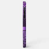 薄紫&パープルダマスク&メタリックフローラプリント Case-Mate iPhoneケース (裏面/左)