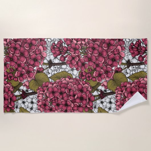 薄紫 ビーチタオル (正面)