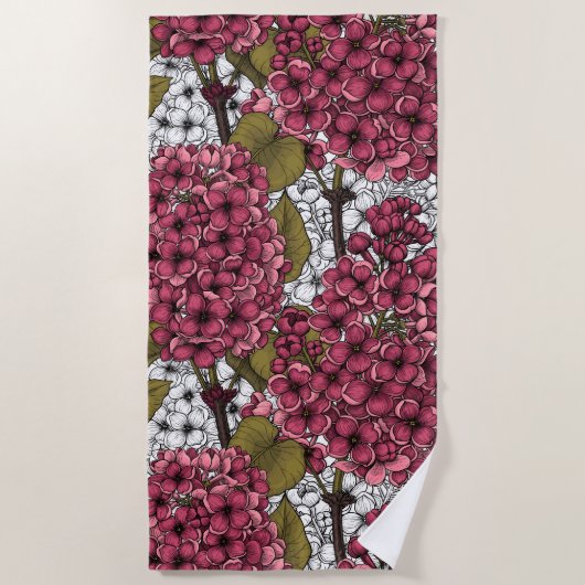 薄紫 ビーチタオル (正面)