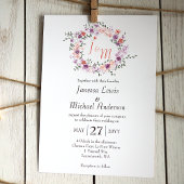 薄紫&ピーチバラリース結婚ズ 招待状