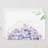薄紫·フローラ·ジオメトリック·フォト·コミュニオンありがとう サンキューカード (裏面)