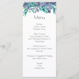 薄紫&ブライトグリーン植物学結婚の メニュー