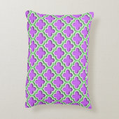 薄紫、ミントグリーンモロッコミント#5DSミントネームMonogram アクセントクッション (裏面(縦))