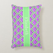 薄紫、ミントグリーンモロッコミント#5DSミントネームMonogram アクセントクッション (正面(垂直))