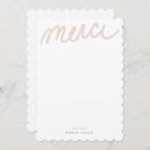 薄紫「メルシ」文房具 ノートカード (正面/裏面)