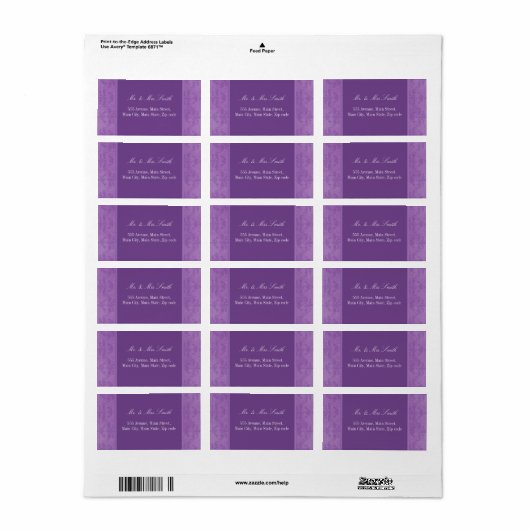 薄紫 ラベル (フルシート)