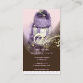 薄紫/ラベンダー/チョコレートケーキ,ベーカリー 名刺 (裏面)