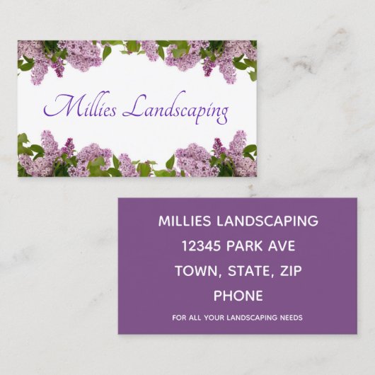 薄紫 名刺 (正面/裏面)