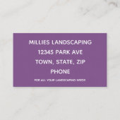 薄紫 名刺 (裏面)