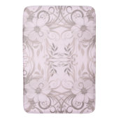 薄紫,花,ファンタジー,エレガント模様,繊細 バスマット (正面縦)