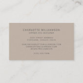 薄紫・金ゴールドスタイリッシュ・シック・モノグラエレガントム 名刺 (裏面)