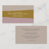 薄紫・金ゴールドスタイリッシュ・シック・モノグラエレガントム 名刺 (正面/裏面)