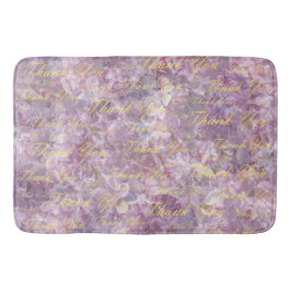 薄紫、金ゴールド、銀感謝してい、あなた、花、フローラ バスマット