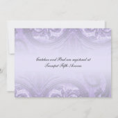 薄紫「鉄（紋章の）フラ・ダ・リ」結婚式招待状 招待状 (裏面)