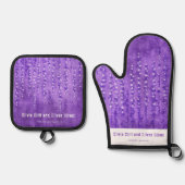 薄紫 鍋つかみ&鍋敷きセット (正面)