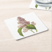 薄紫(Syringa sp.)by Redoute スクエアペーパーコースター (アングル)